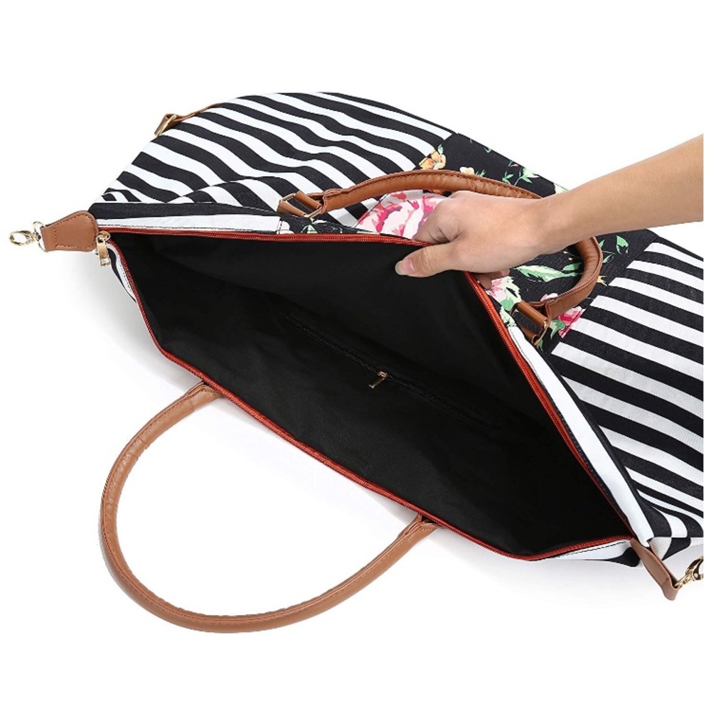 🔥 Limited! NWT Stripes with Floral Weekender Tote - Picture 5 of 7